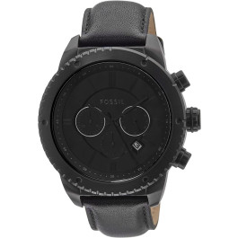 Watch strap Fossil BQ1648 Leather Black 22mm